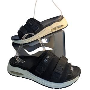 Earth Cedar Kamala Slide Leather Sport‎ Sandals 10M US, Black